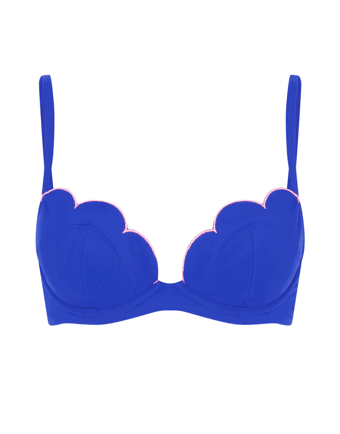 Lorna Cupped Bikini Top Blue/Pink | Agent Provocateur