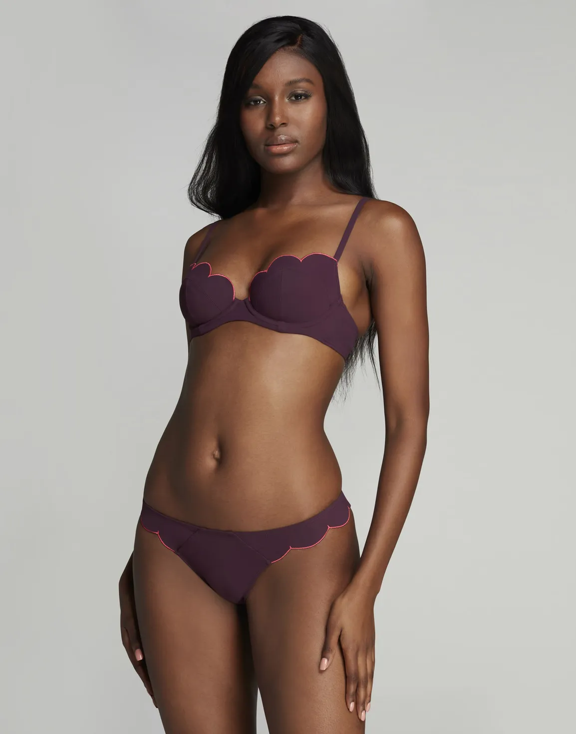 Lorna Cupped Bikini Top Plum | Agent Provocateur