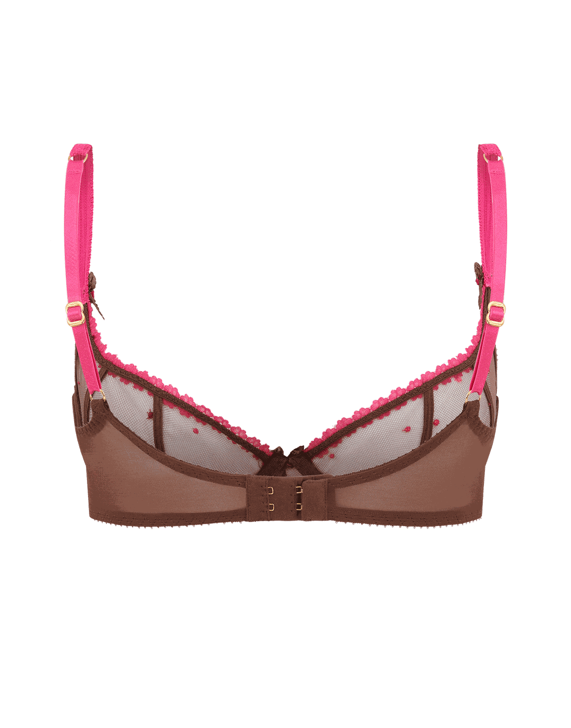 Poppie Demi Cup Plunge Underwired Bra Chestnut | Agent Provocateur