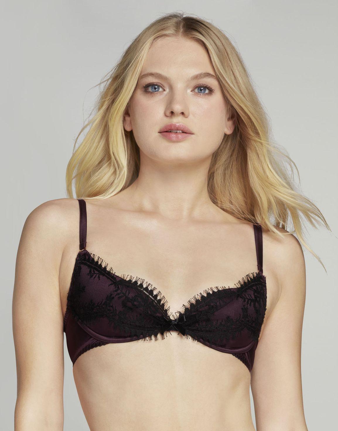Madylin Plunge Underwired Bra Plum | Agent Provocateur