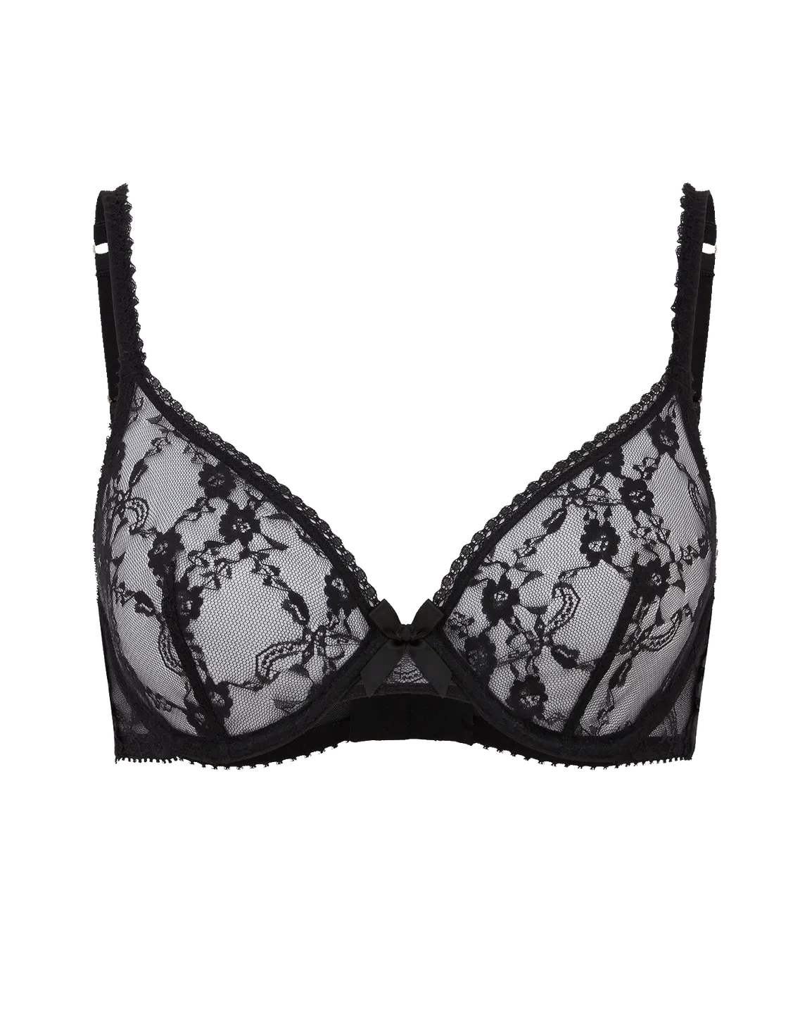Laily Plunge Underwired Bra Black | Agent Provocateur