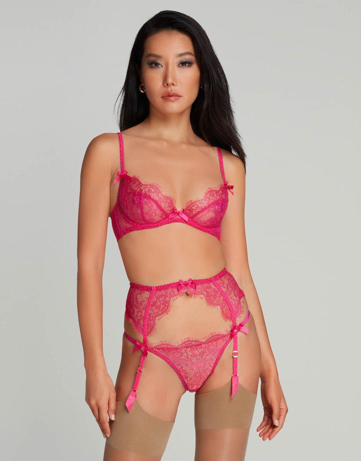 Lorna Lace Suspender Fuchsia | Agent Provocateur