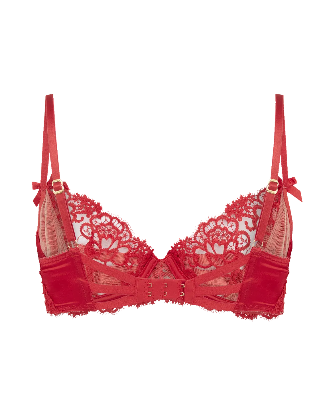 Dioni Plunge Underwired Bra Red | Agent Provocateur