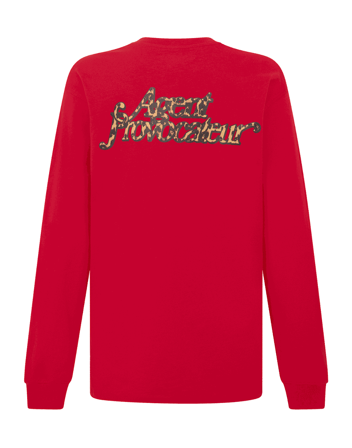 Rayley Long Sleeve T-Shirt Red/Leopard | Agent Provocateur