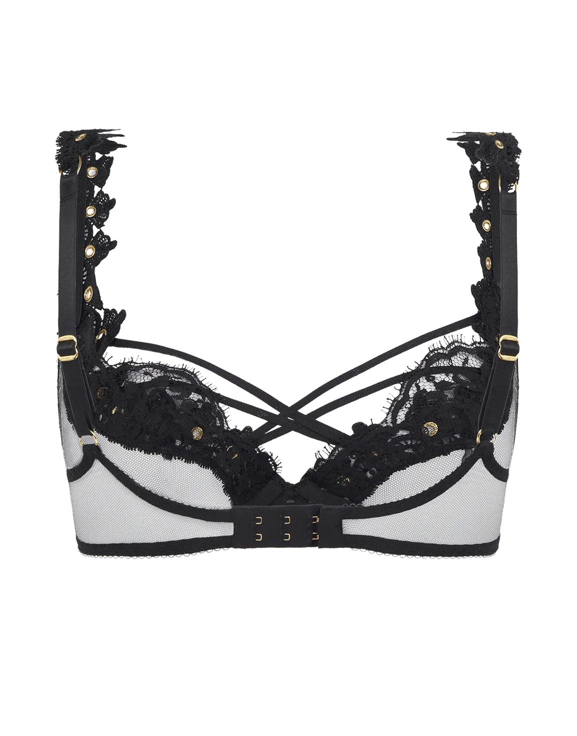 Paz Plunge Underwired Bra Black | Agent Provocateur