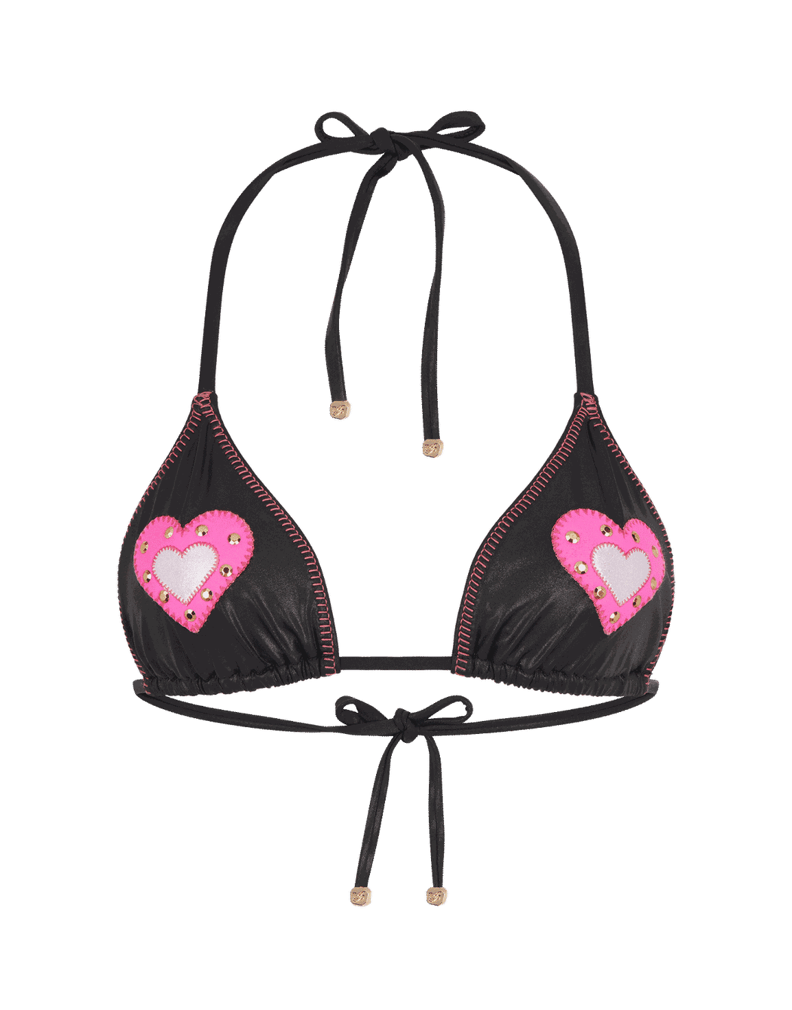 Loveli Tie Side Bikini Top Black | Agent Provocateur