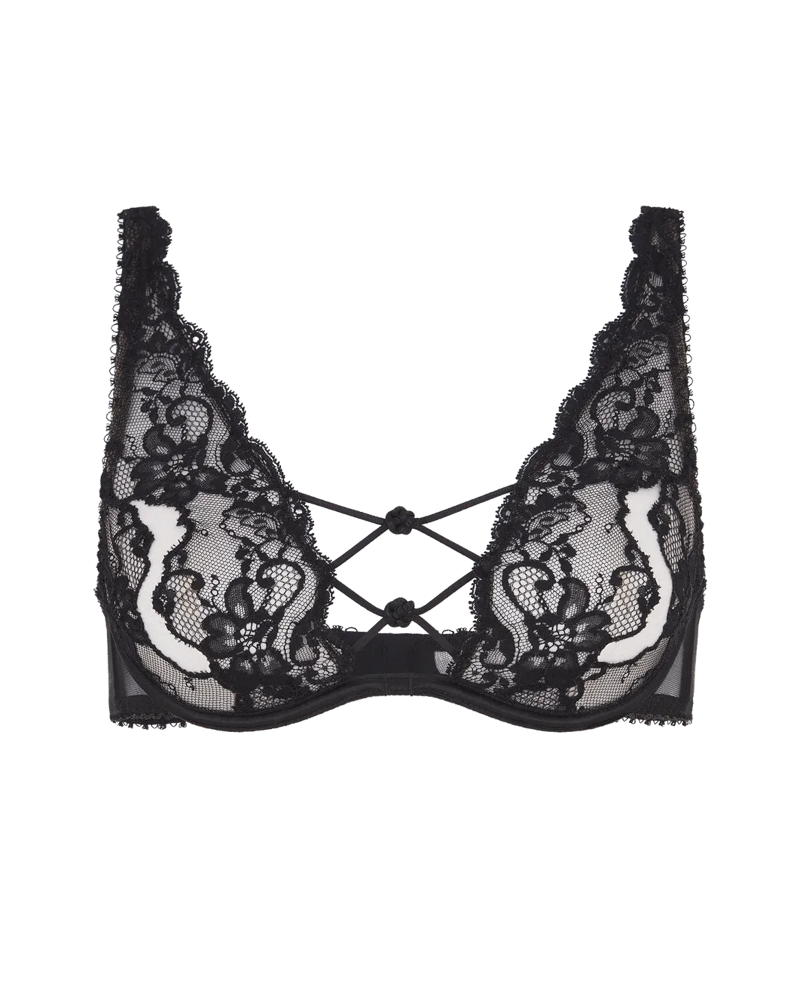 Zanah Plunge Underwired Bra Black | Agent Provocateur