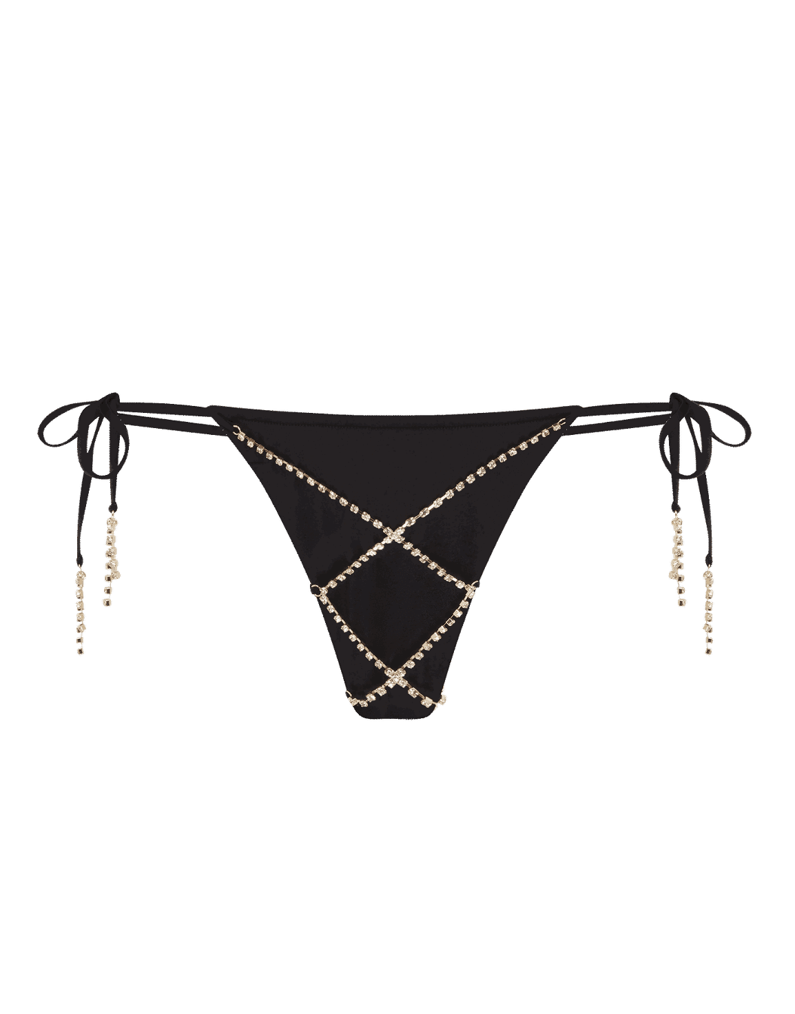 Wilona Tie Side Bikini Bottom Black | Agent Provocateur