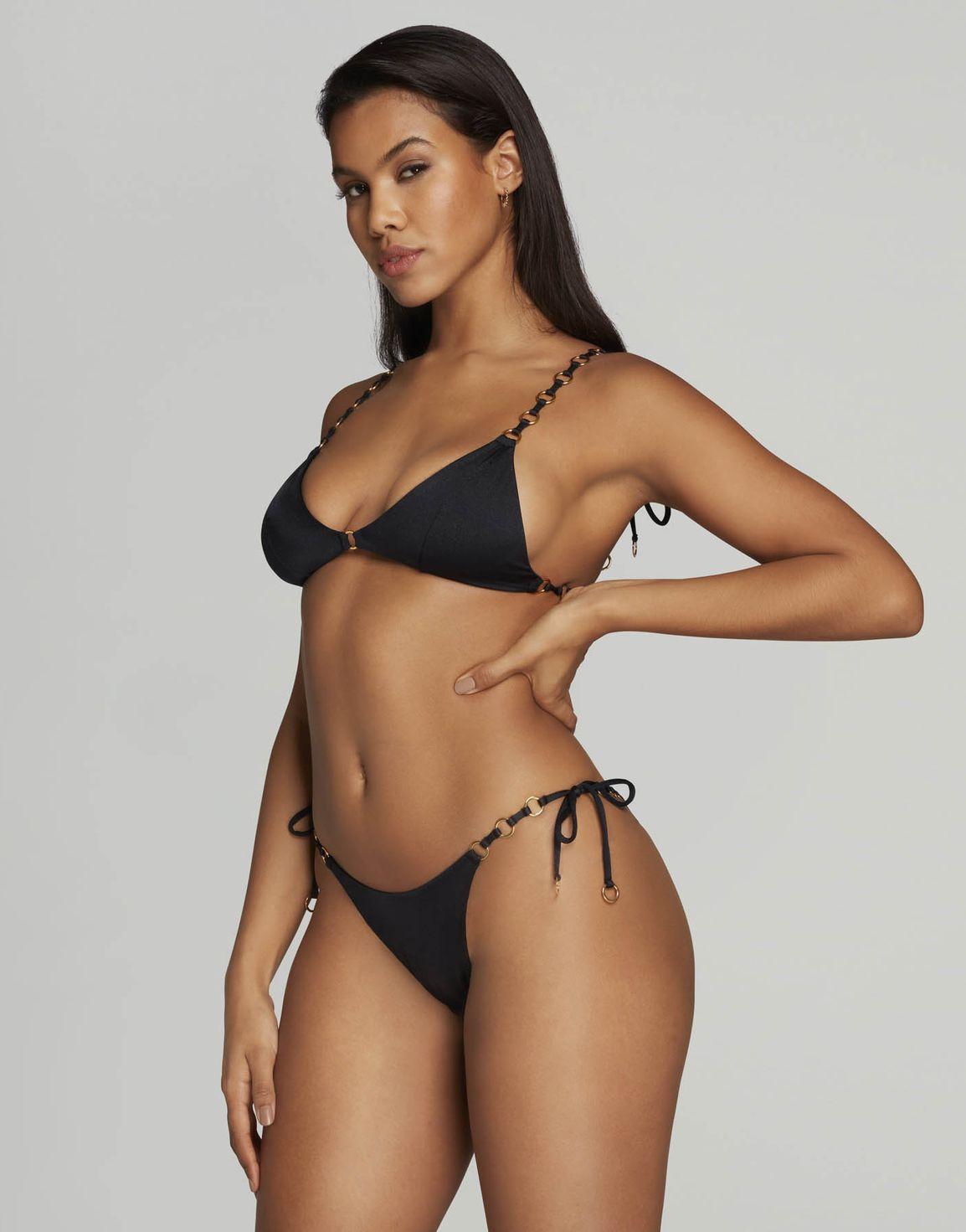 Ashia Tie Side Bikini Bottom Black | Agent Provocateur
