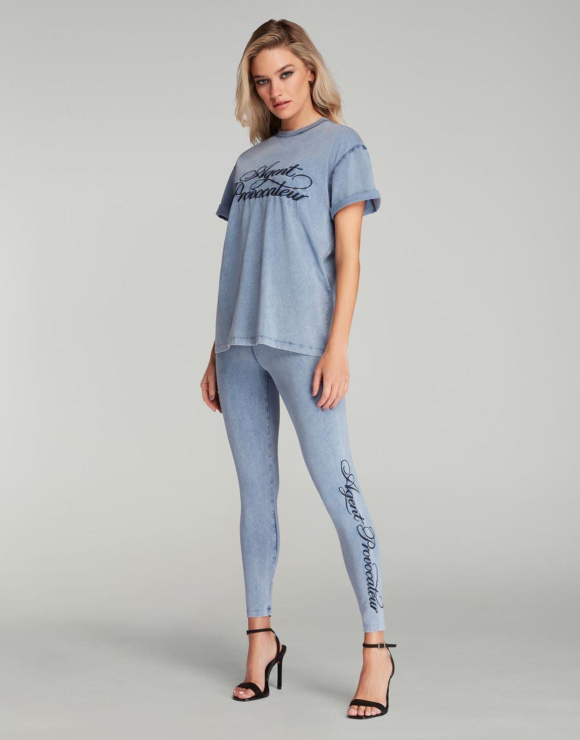 Rayley Leggings Denim/Black | Agent Provocateur