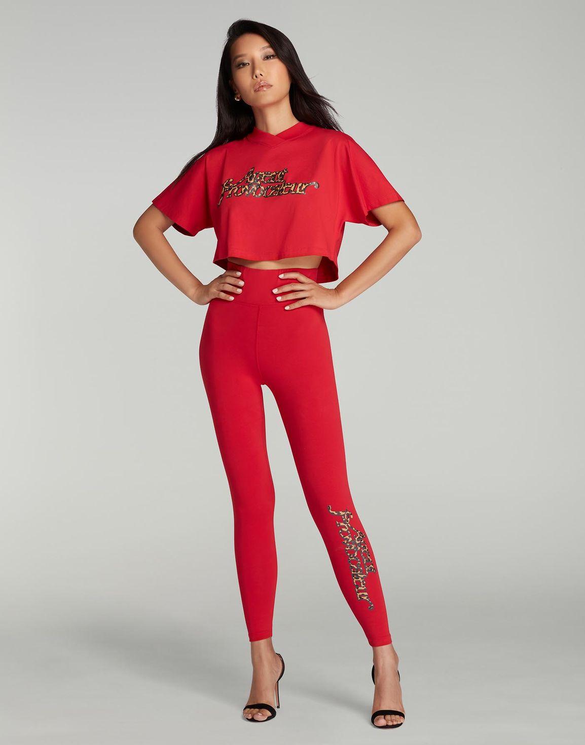 Rayley Leggings Red/Leopard | Agent Provocateur