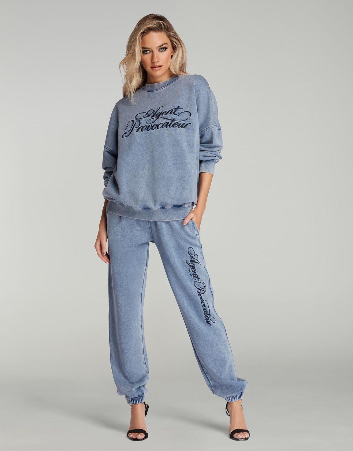 Rayley Sweatshirt  Denim/Black | Agent Provocateur