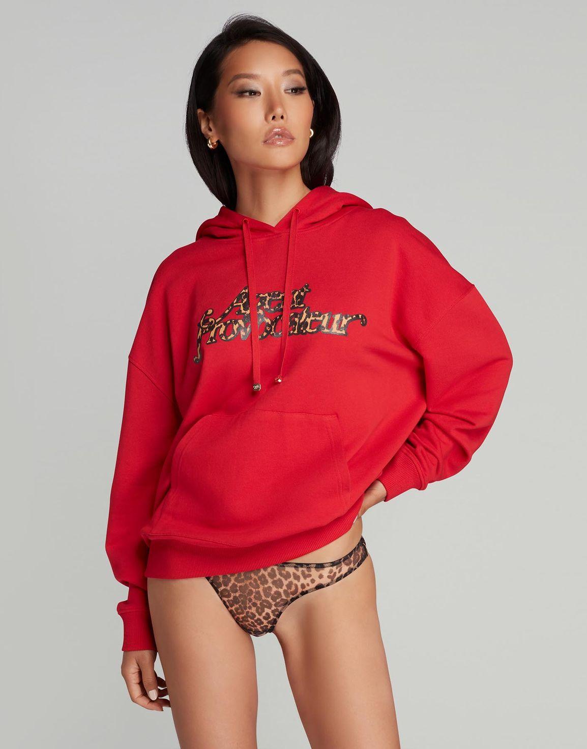 Rayley Hoodie Red/Leopard | Agent Provocateur