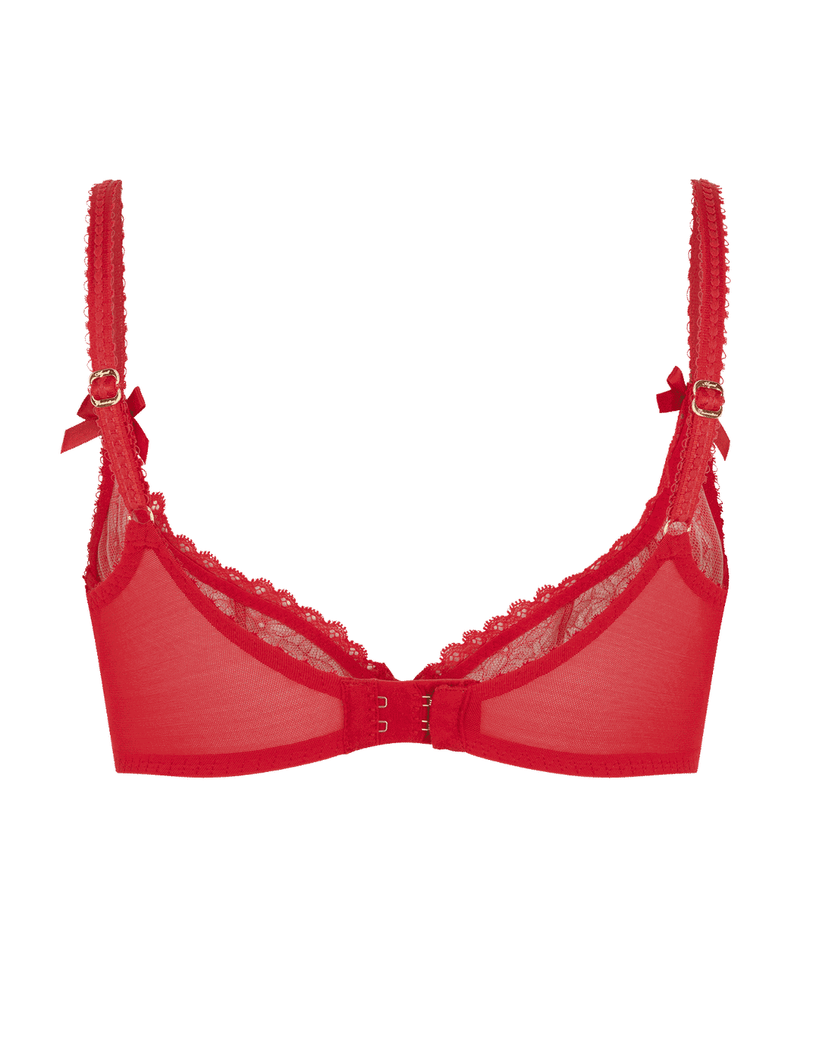 Aliza Demi Cup Plunge Underwired Bra Red | Agent Provocateur
