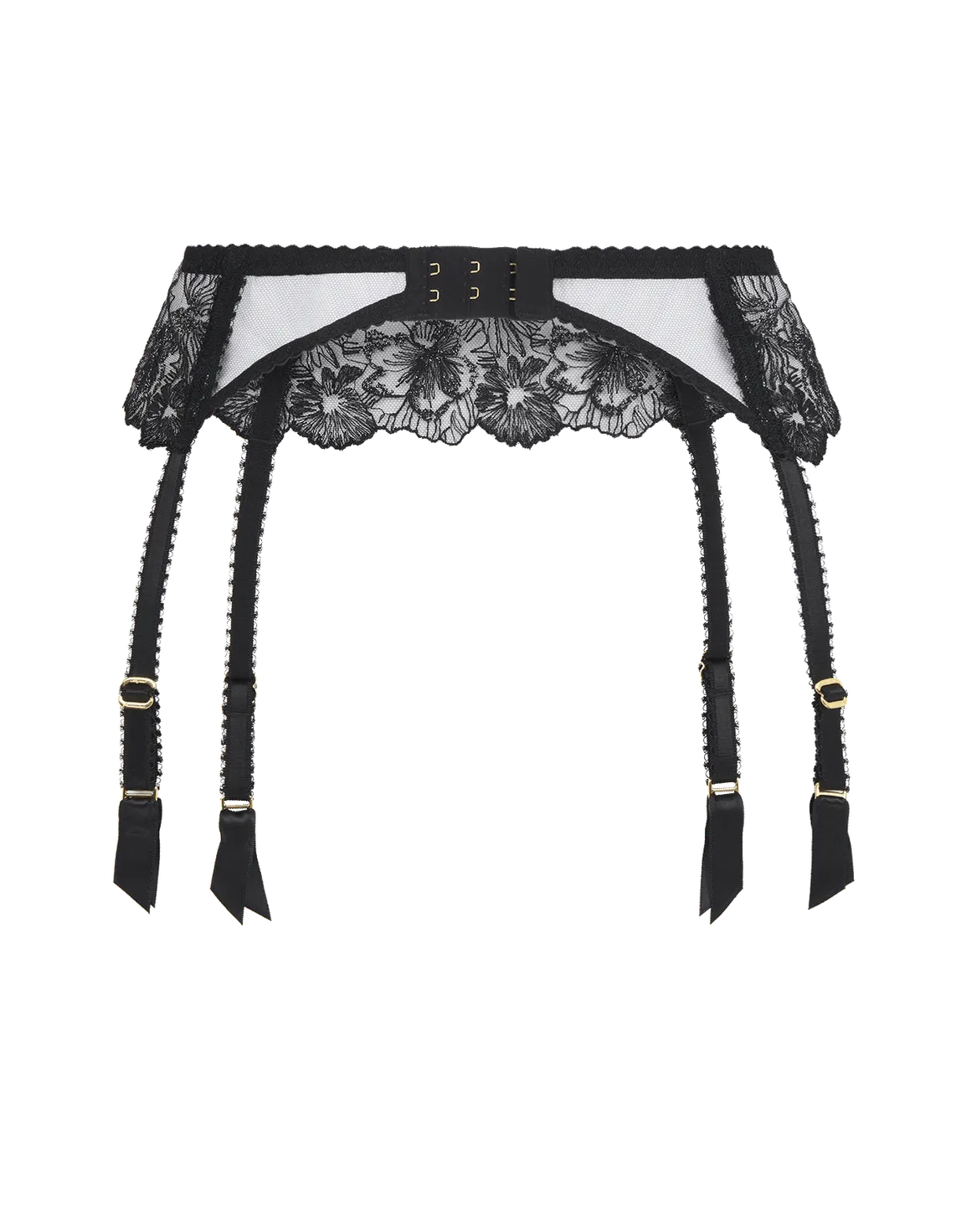 Astria Suspender Metallic Black | Agent Provocateur