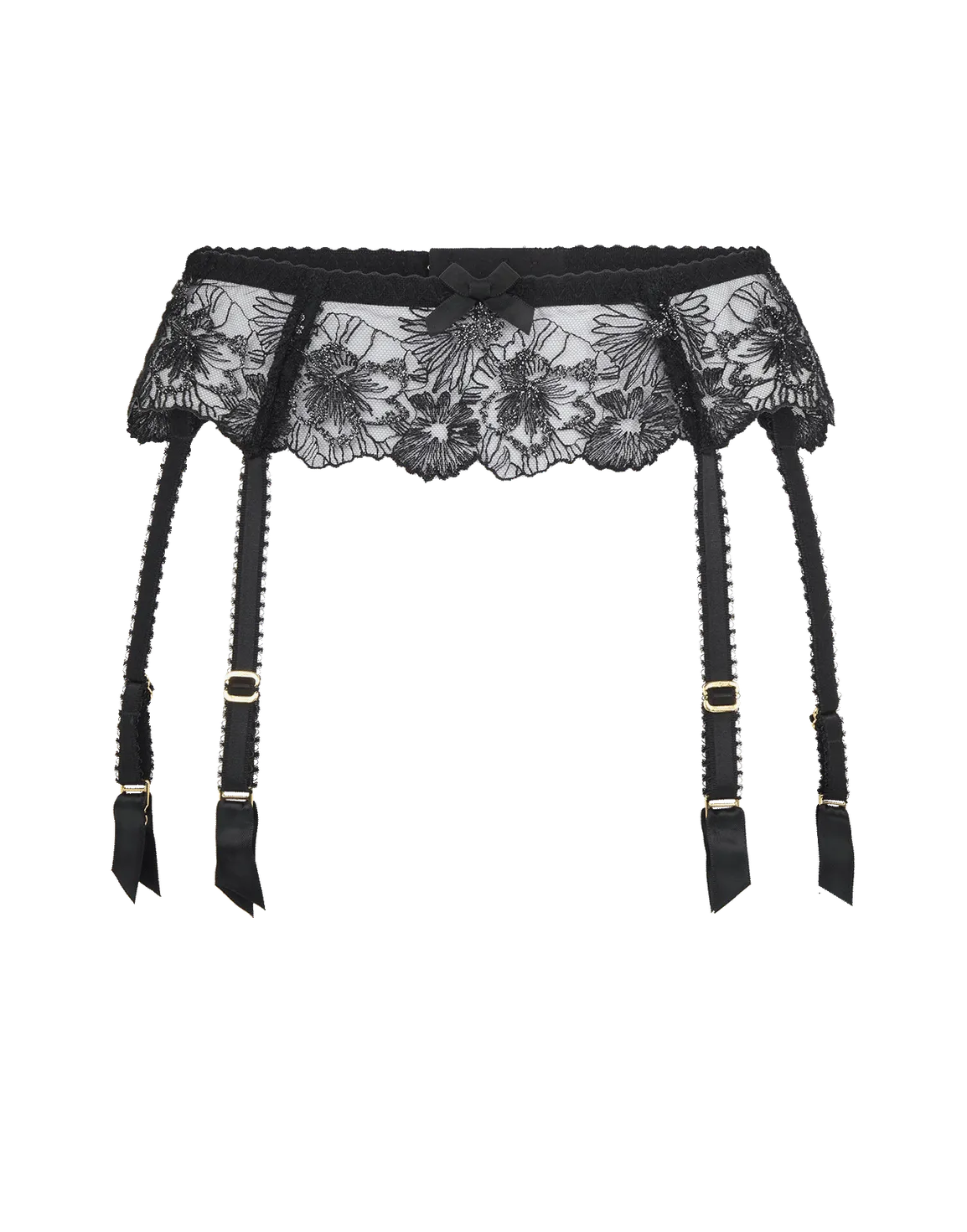 Astria Suspender Metallic Black | Agent Provocateur