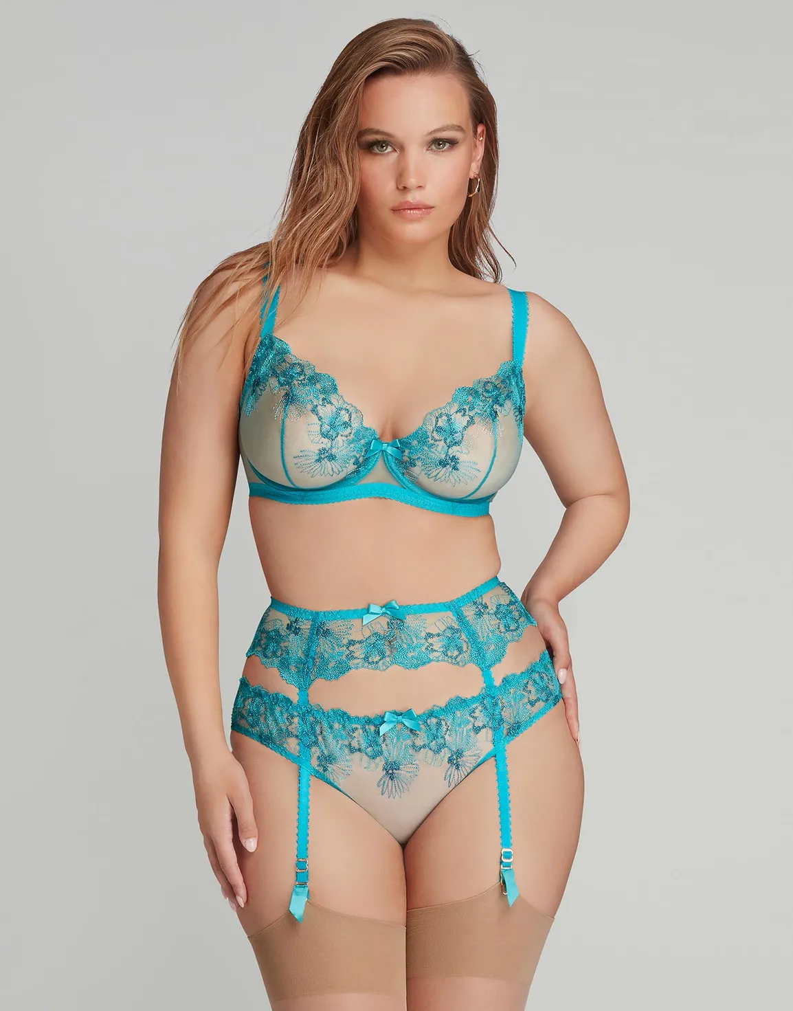 Astria Suspender Teal | Agent Provocateur