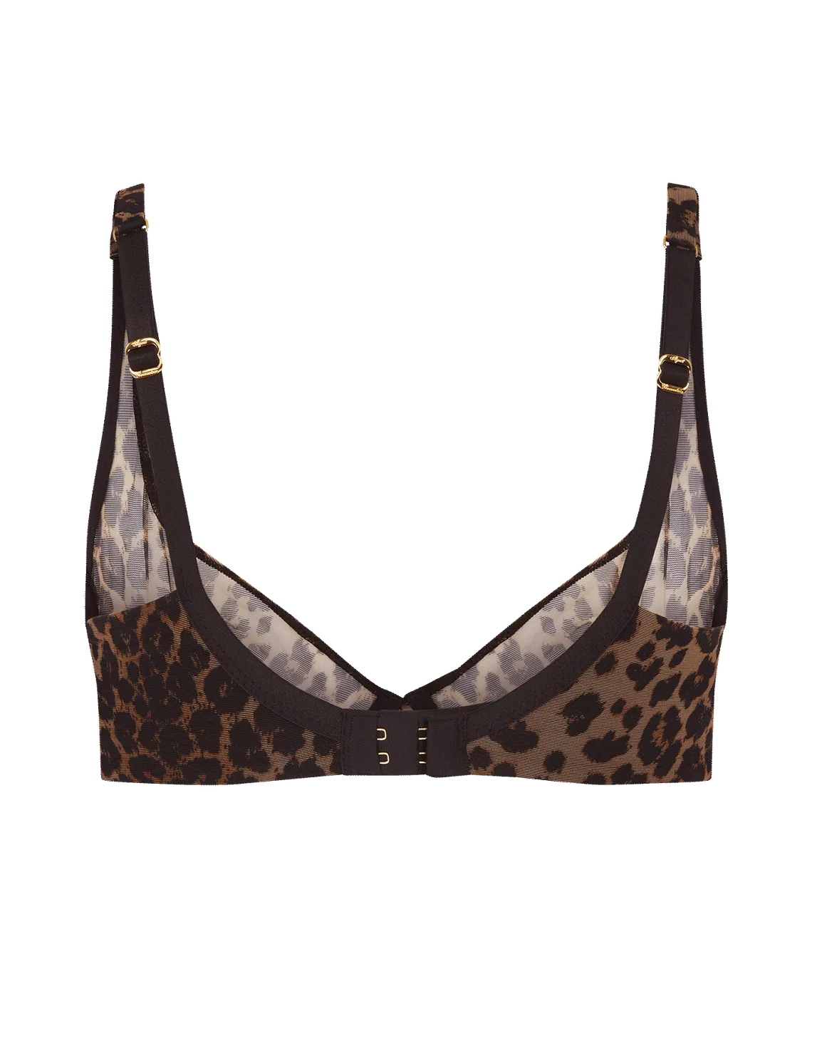 Lucky Demi Cup Plunge Underwired Bra Leopard | Agent Provocateur