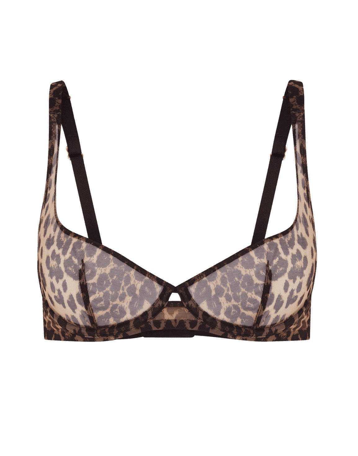Lucky Demi Cup Plunge Underwired Bra Leopard | Agent Provocateur