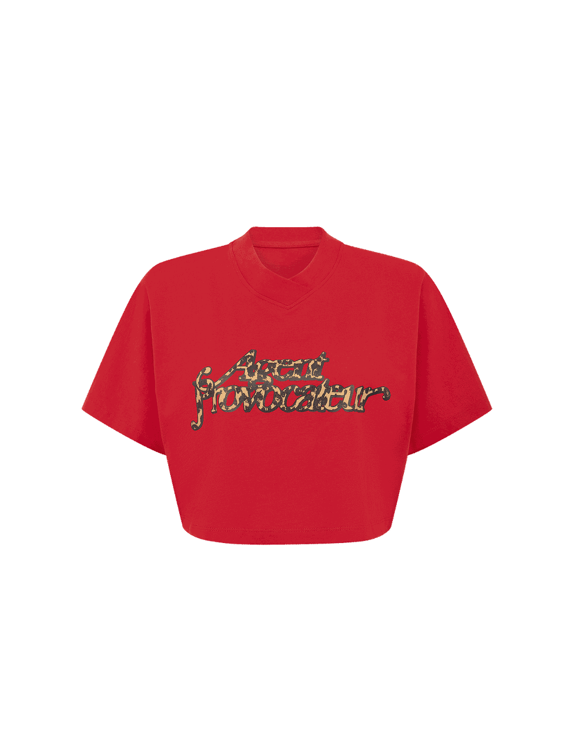 Rayley Crop Top Red/Leopard | Agent Provocateur