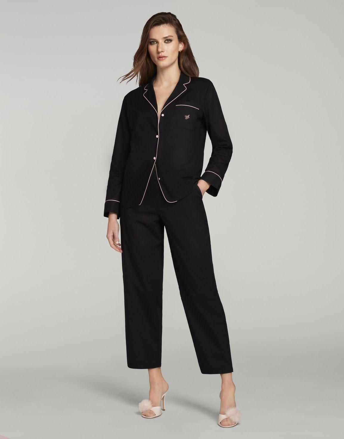 Filipa Long PJ Set Black | Agent Provocateur