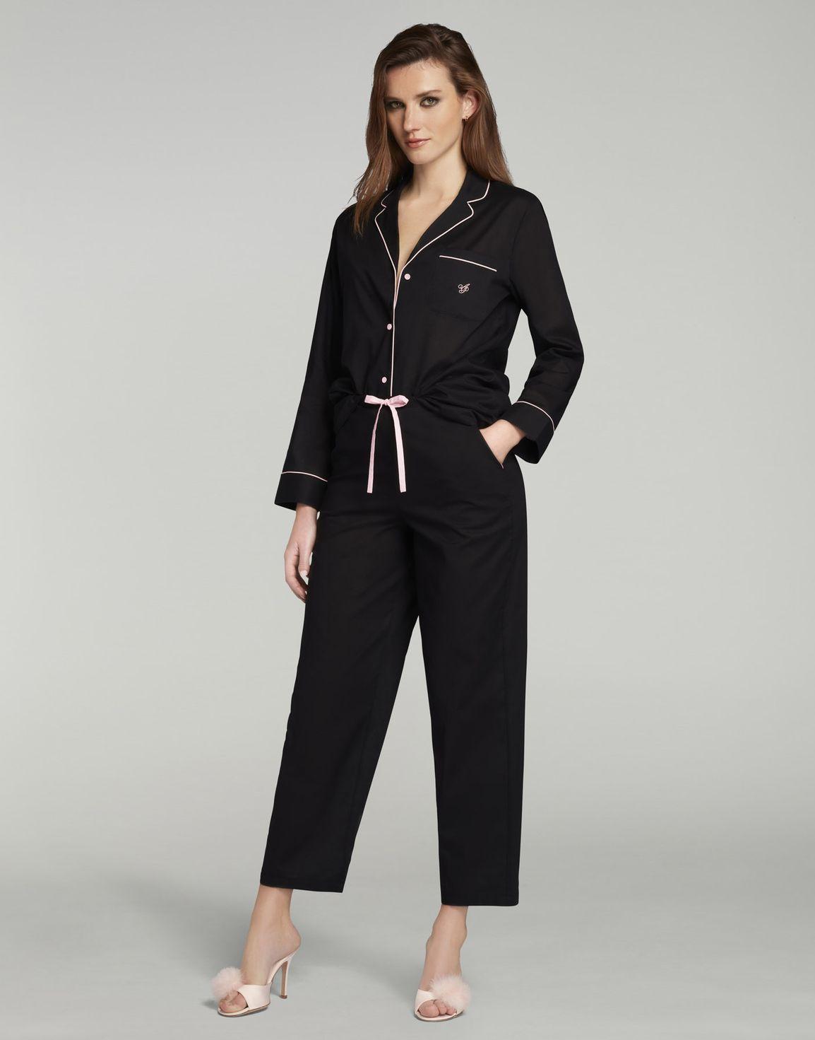 Filipa Long PJ Set Black | Agent Provocateur