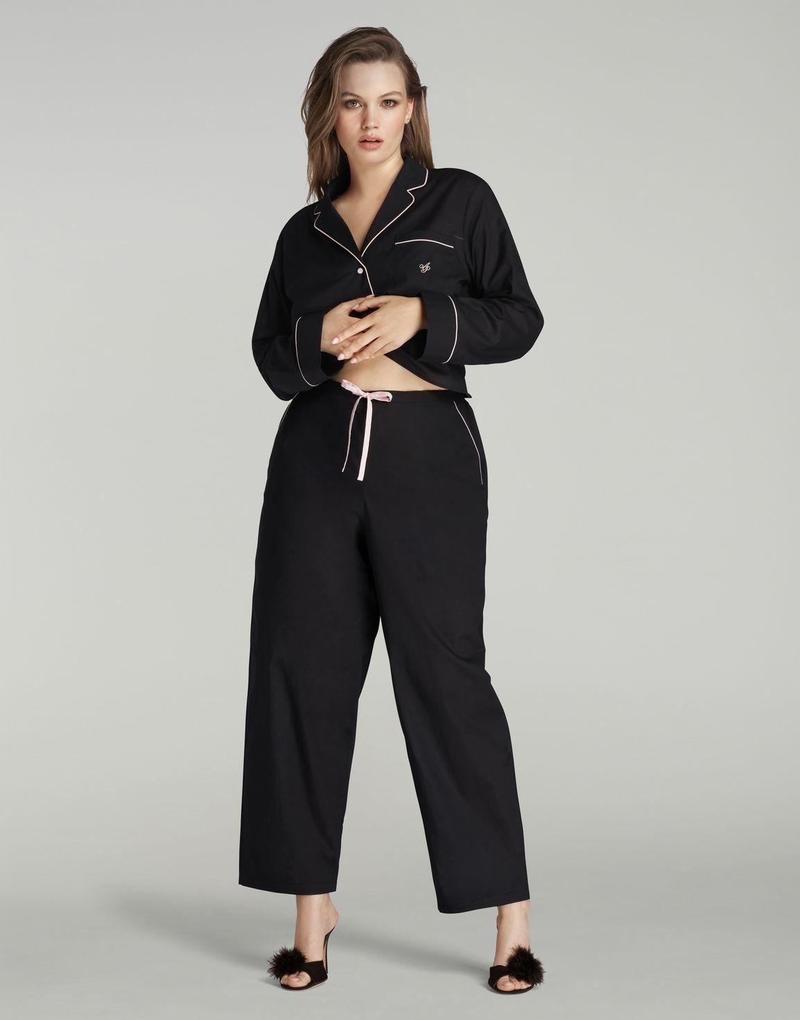 Filipa Long PJ Set Black | Agent Provocateur