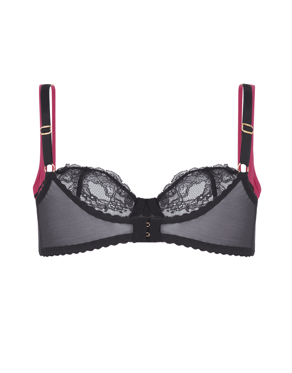 Maddy Balconette Underwired Bra Black/Pink | Agent Provocateur