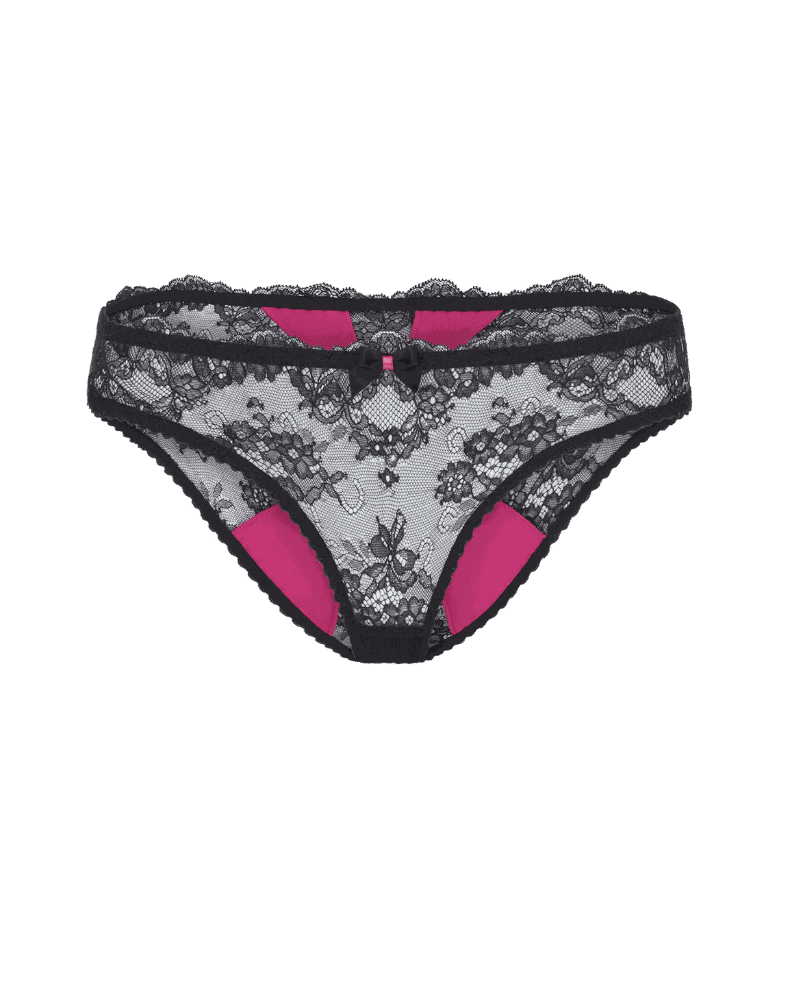 Maddy Full Brief Black/Pink | Agent Provocateur