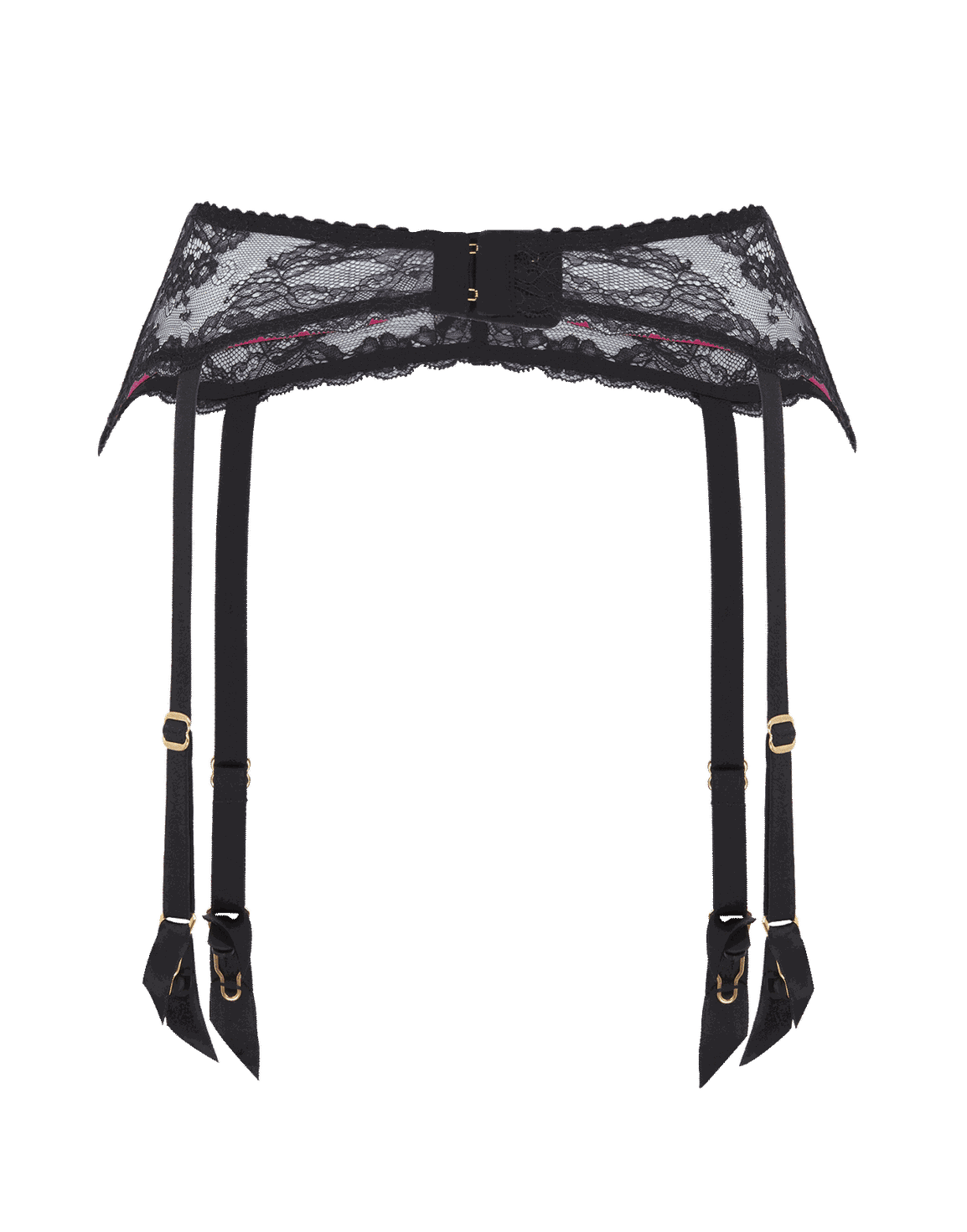 Maddy Suspender Black/Pink | Agent Provocateur
