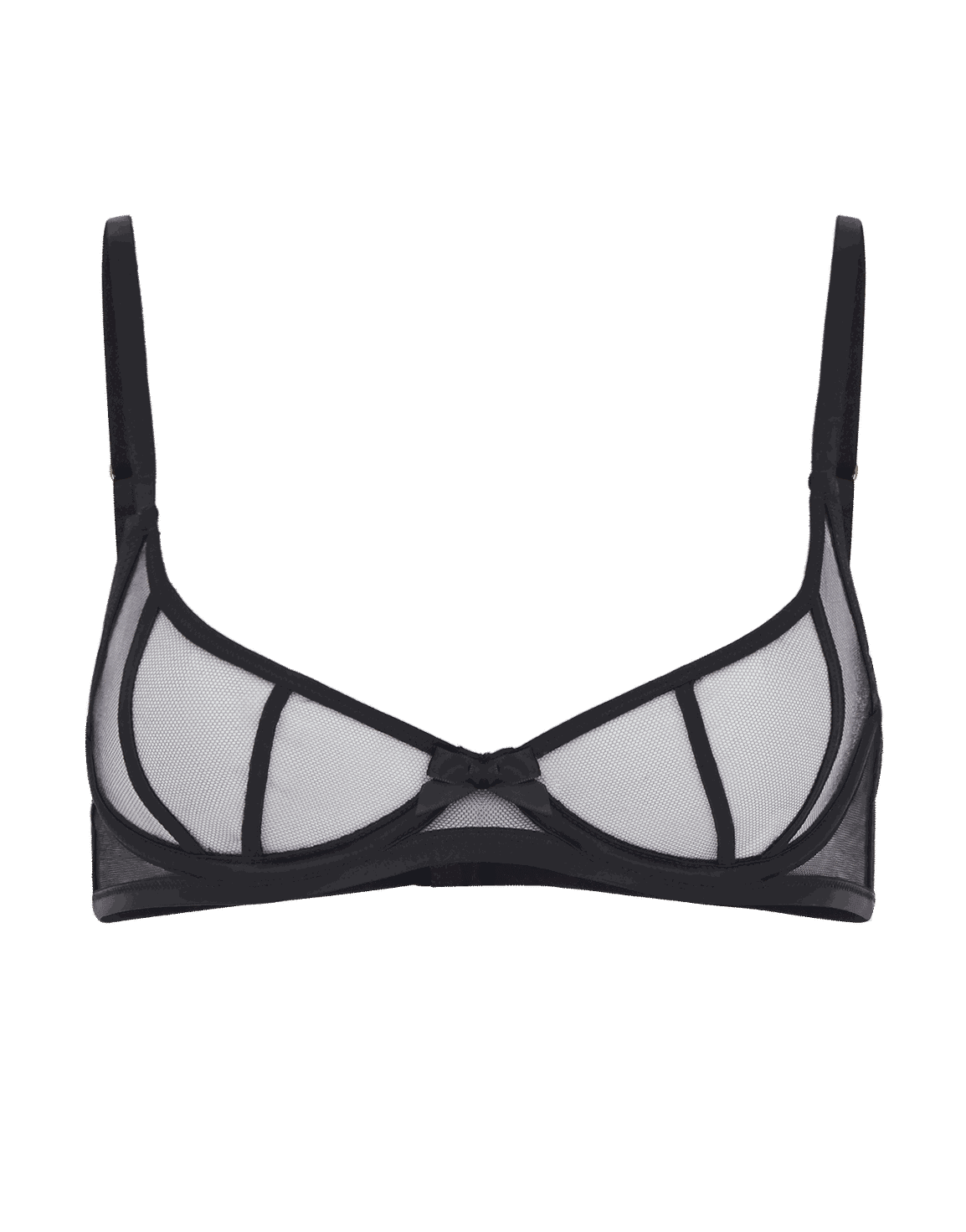 Ellise Demi Cup Underwired Bra Black | Agent Provocateur