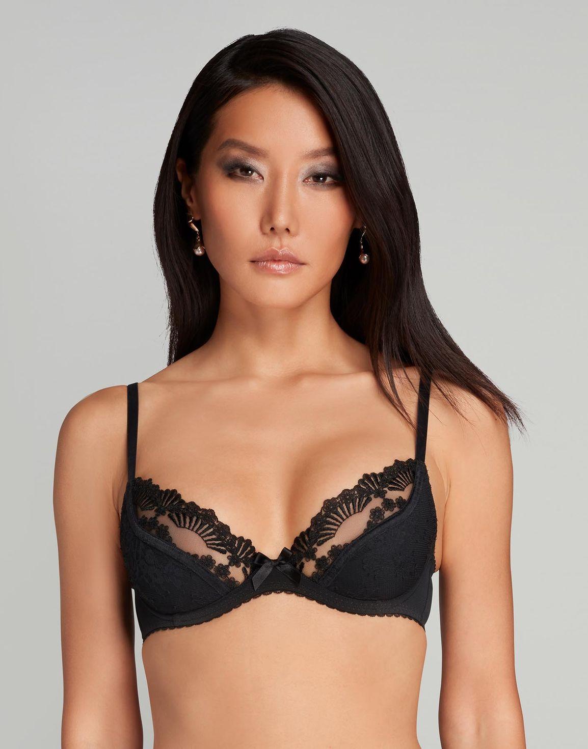 Moore Plunge Underwired Bra  Black | Agent Provocateur