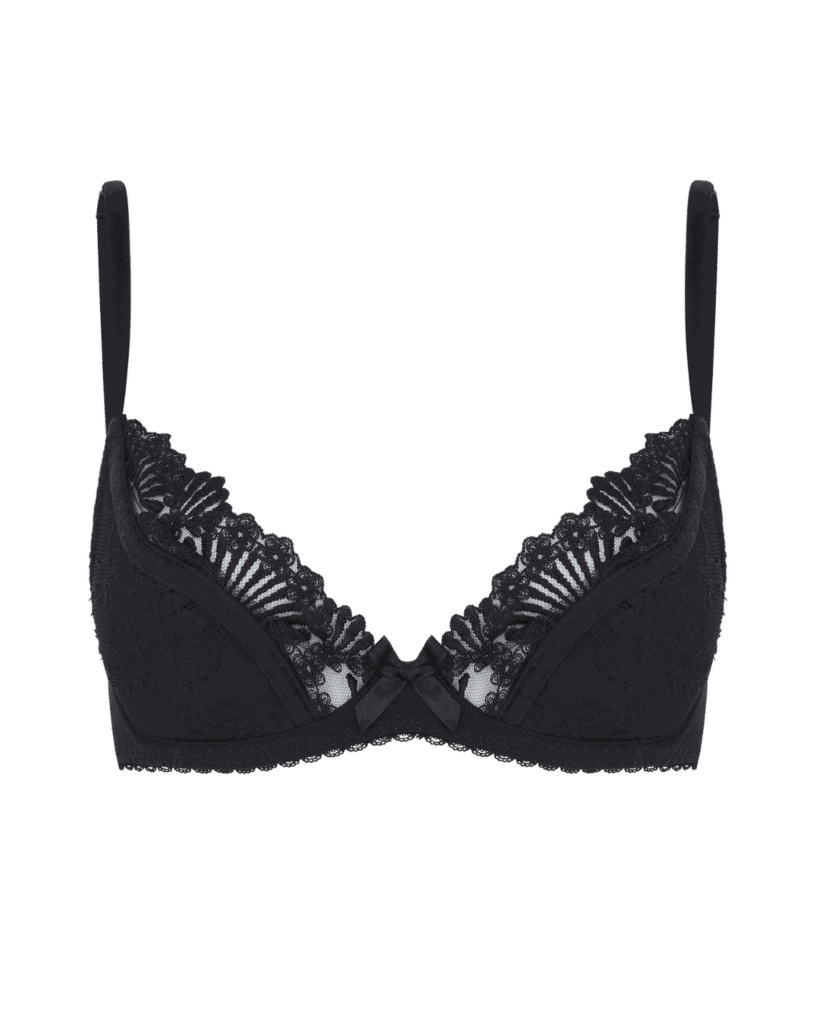 Moore Plunge Underwired Bra  Black | Agent Provocateur