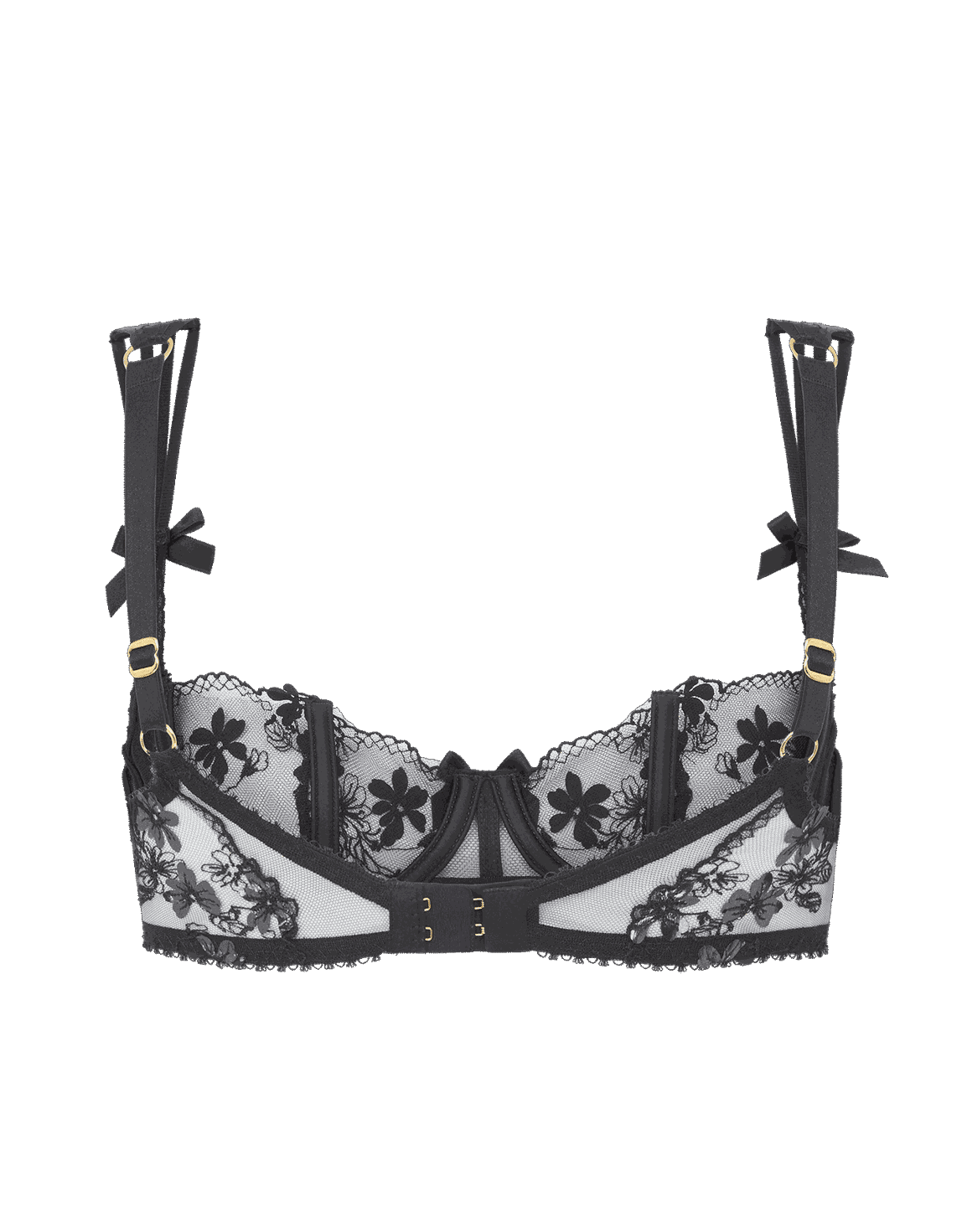 Skylee Balconette Underwired Bra Black/Petrol | Agent Provocateur
