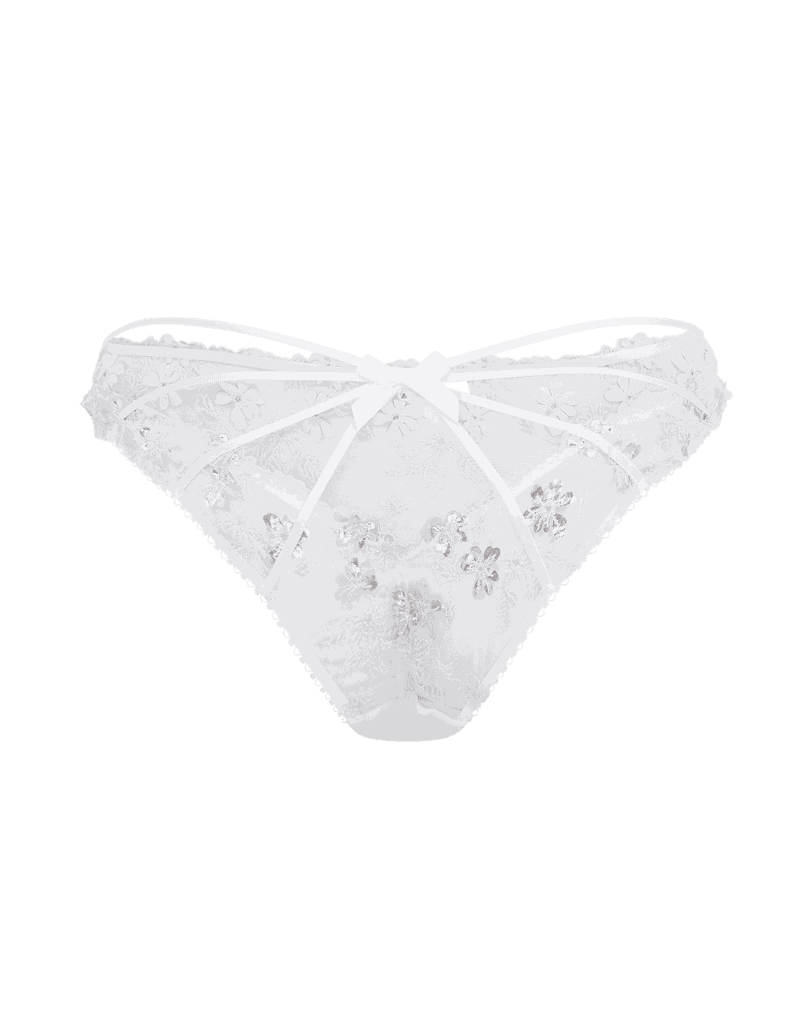 Skylee Full Brief White/Silver | Agent Provocateur
