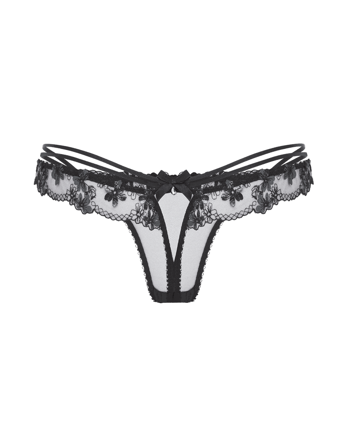Skylee Thong  Black/Petrol | Agent Provocateur