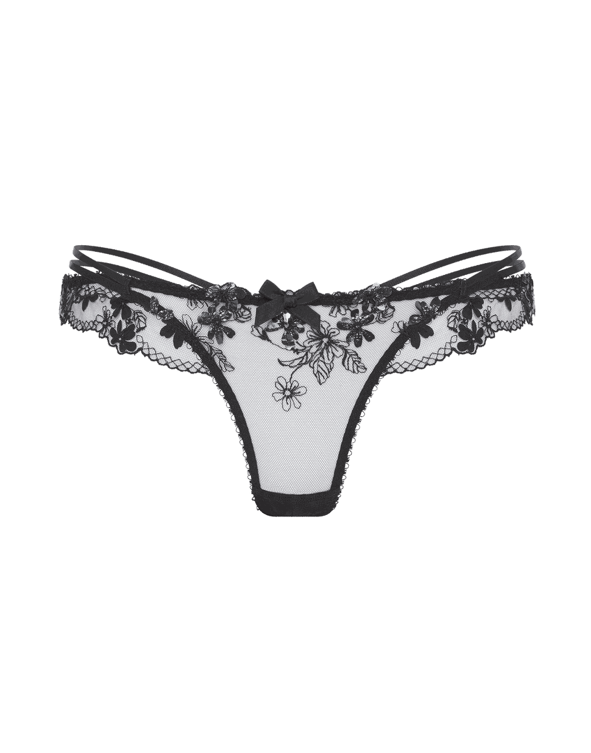Skylee Thong  Black/Petrol | Agent Provocateur