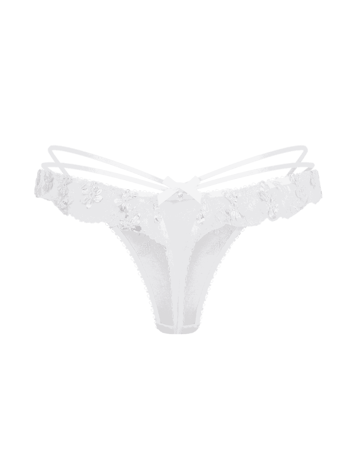 Skylee Thong White/Silver | Agent Provocateur