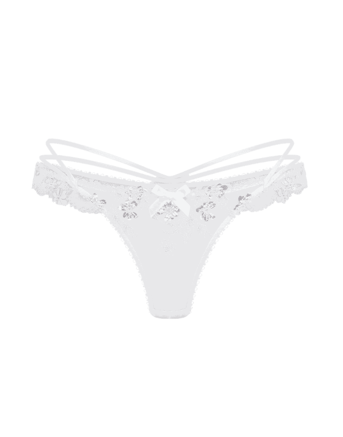 Skylee Thong White/Silver | Agent Provocateur