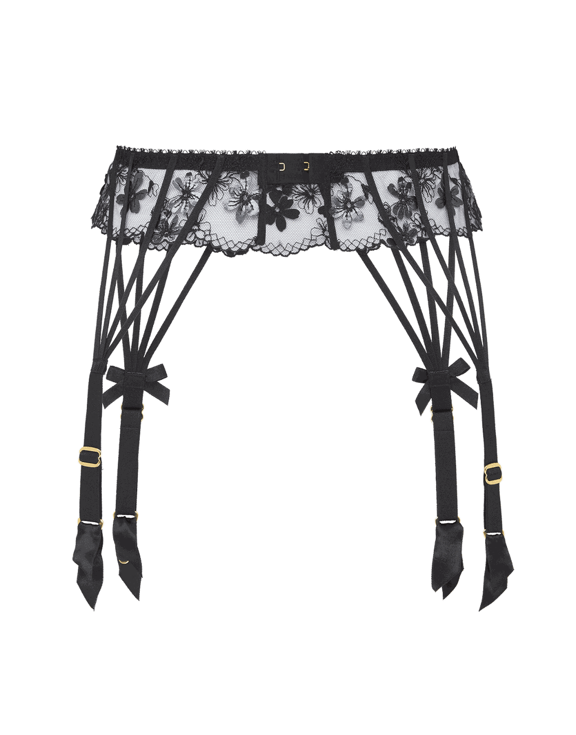Skylee Suspender Black/Petrol | Agent Provocateur