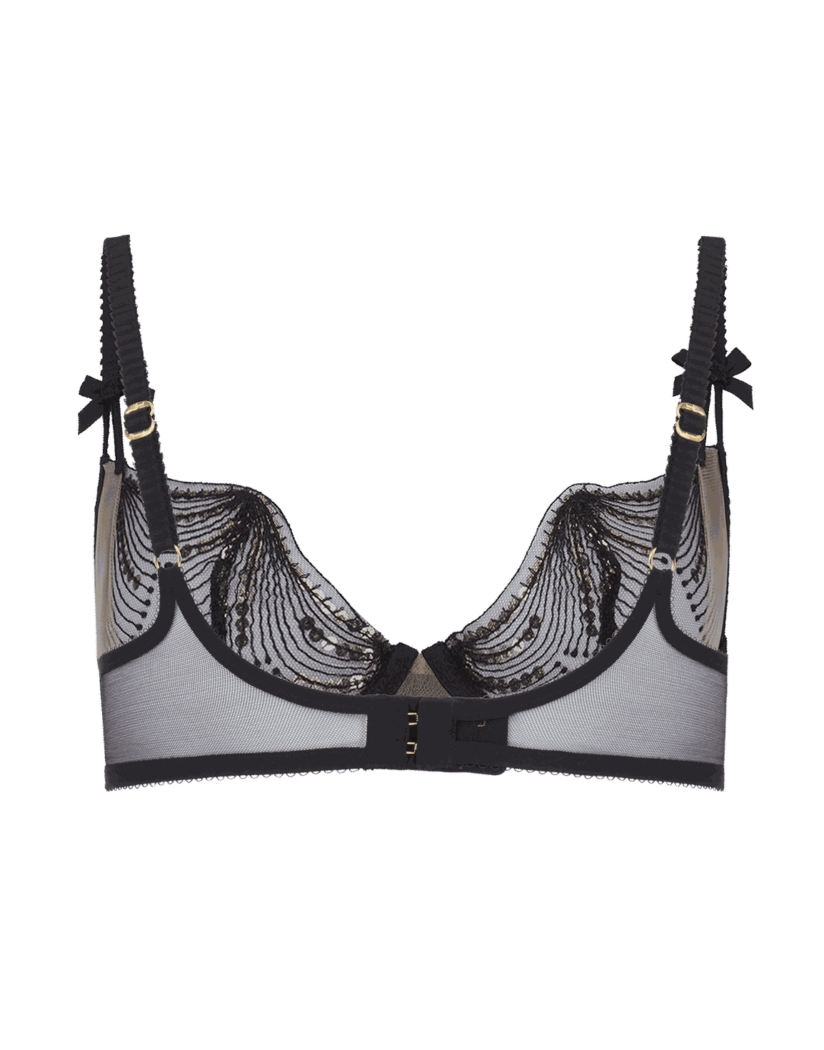 Quinny Demi Cup Bra  Black/Gold | Agent Provocateur