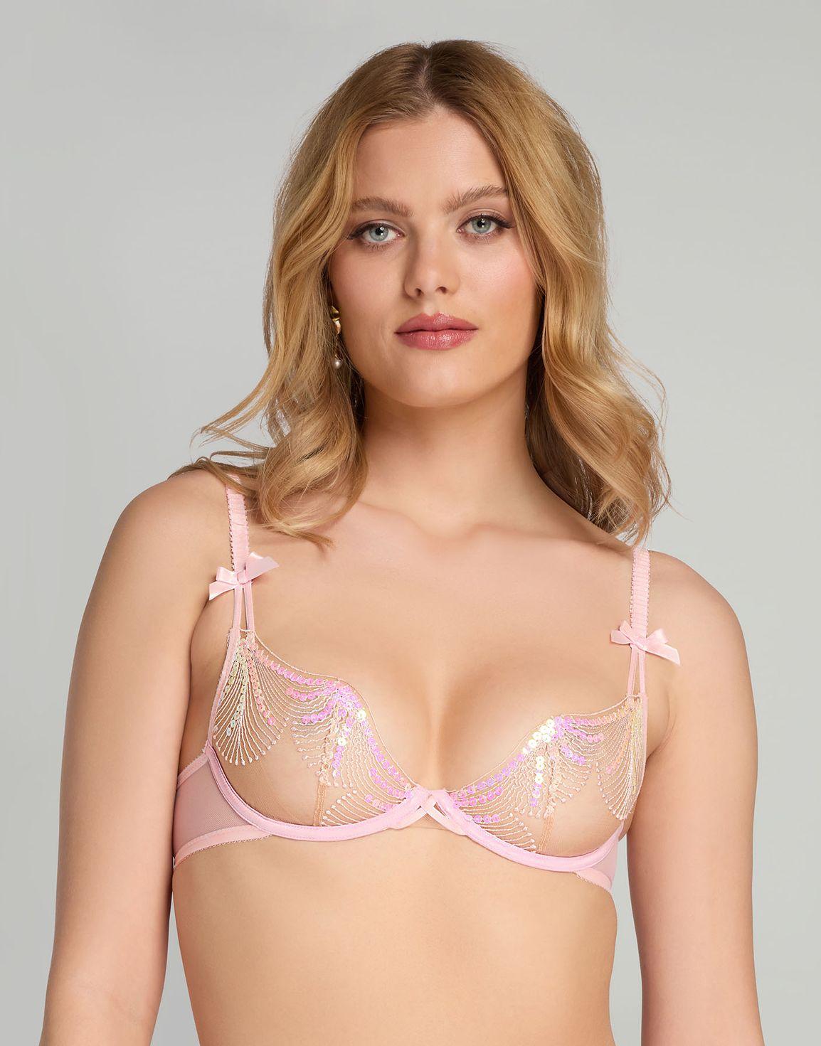 Quinny Demi Cup Underwired Bra Baby Pink/Sand | Agent Provocateur