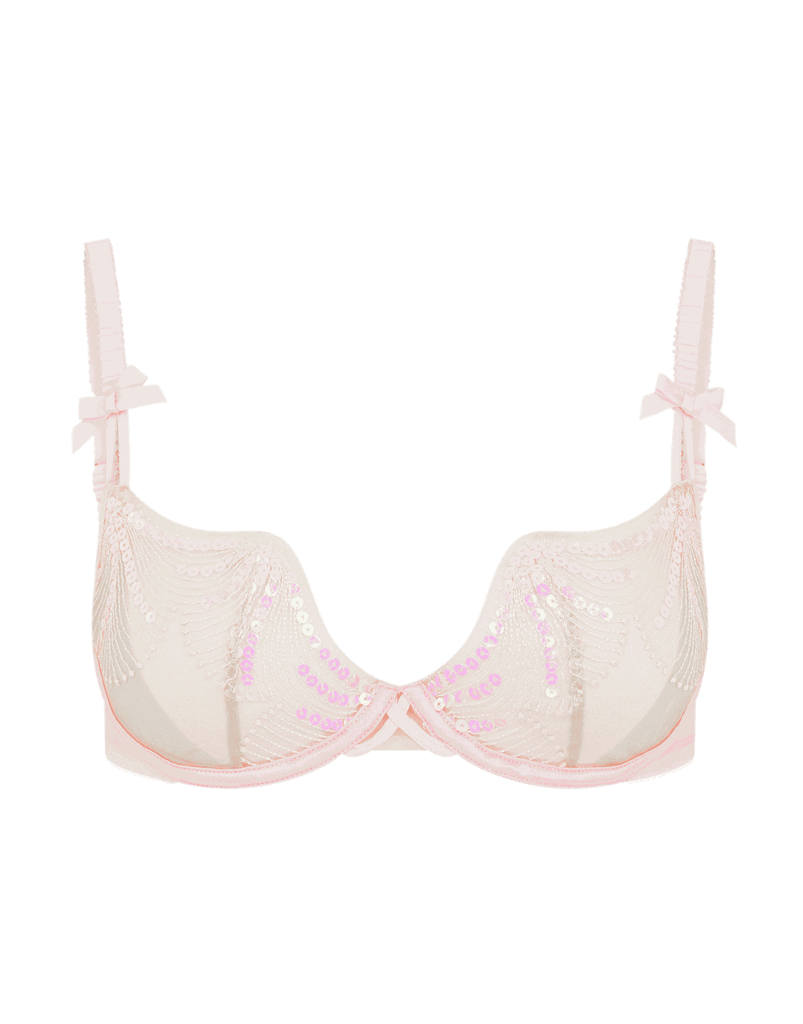 Quinny Demi Cup Underwired Bra Baby Pink/Sand | Agent Provocateur