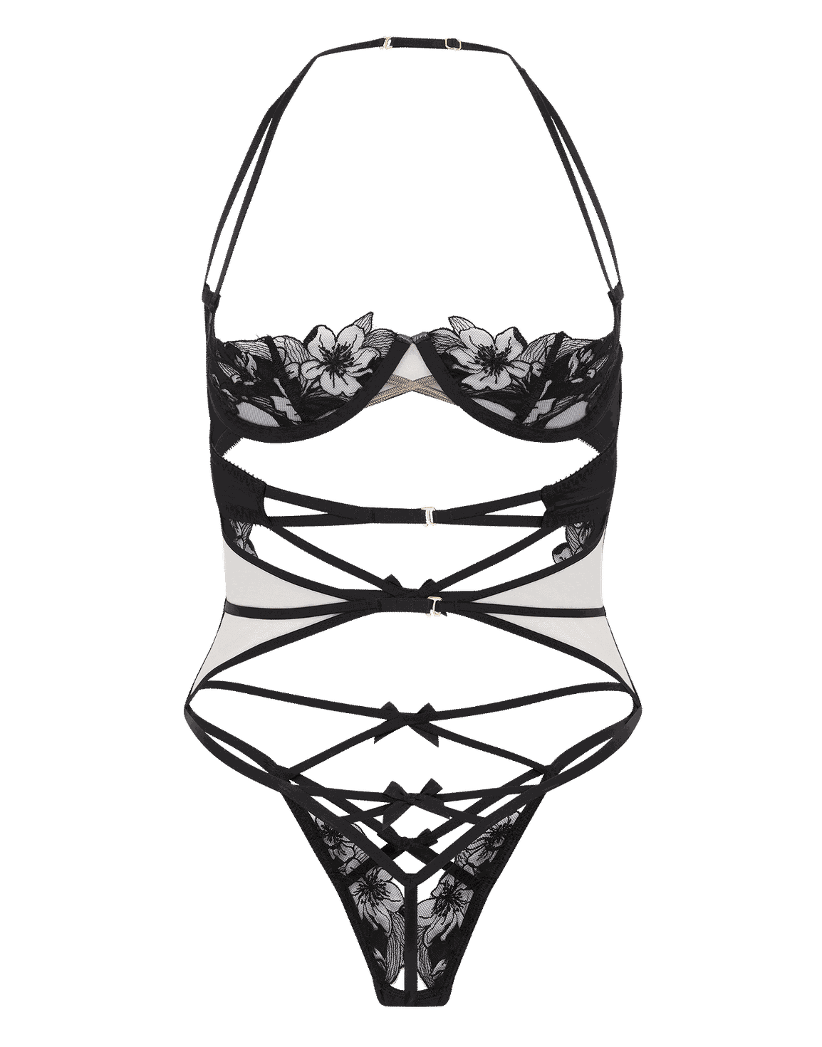 Fantasya Playsuit Black/Petrol | Agent Provocateur