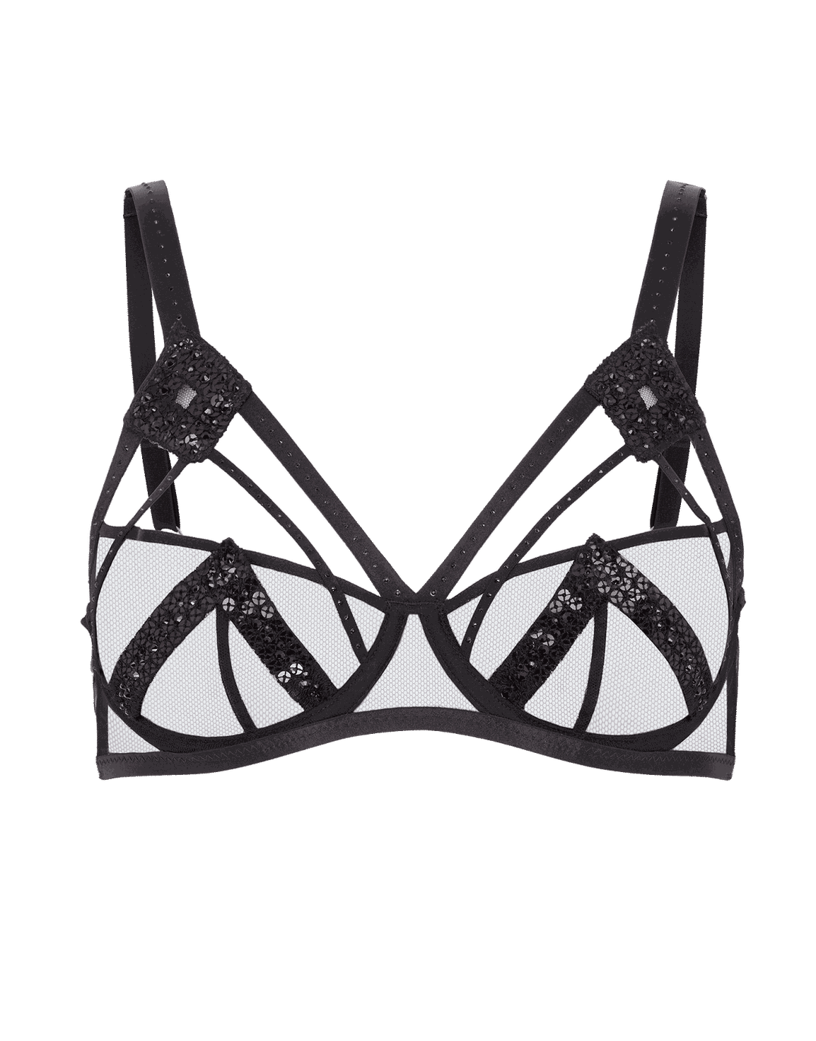 Celestia Balconette Underwired Bra Black | Agent Provocateur