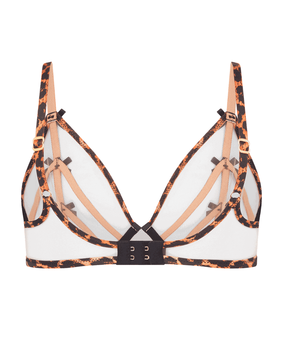 Blair Plunge Underwired Bra Black/Leopard | Agent Provocateur