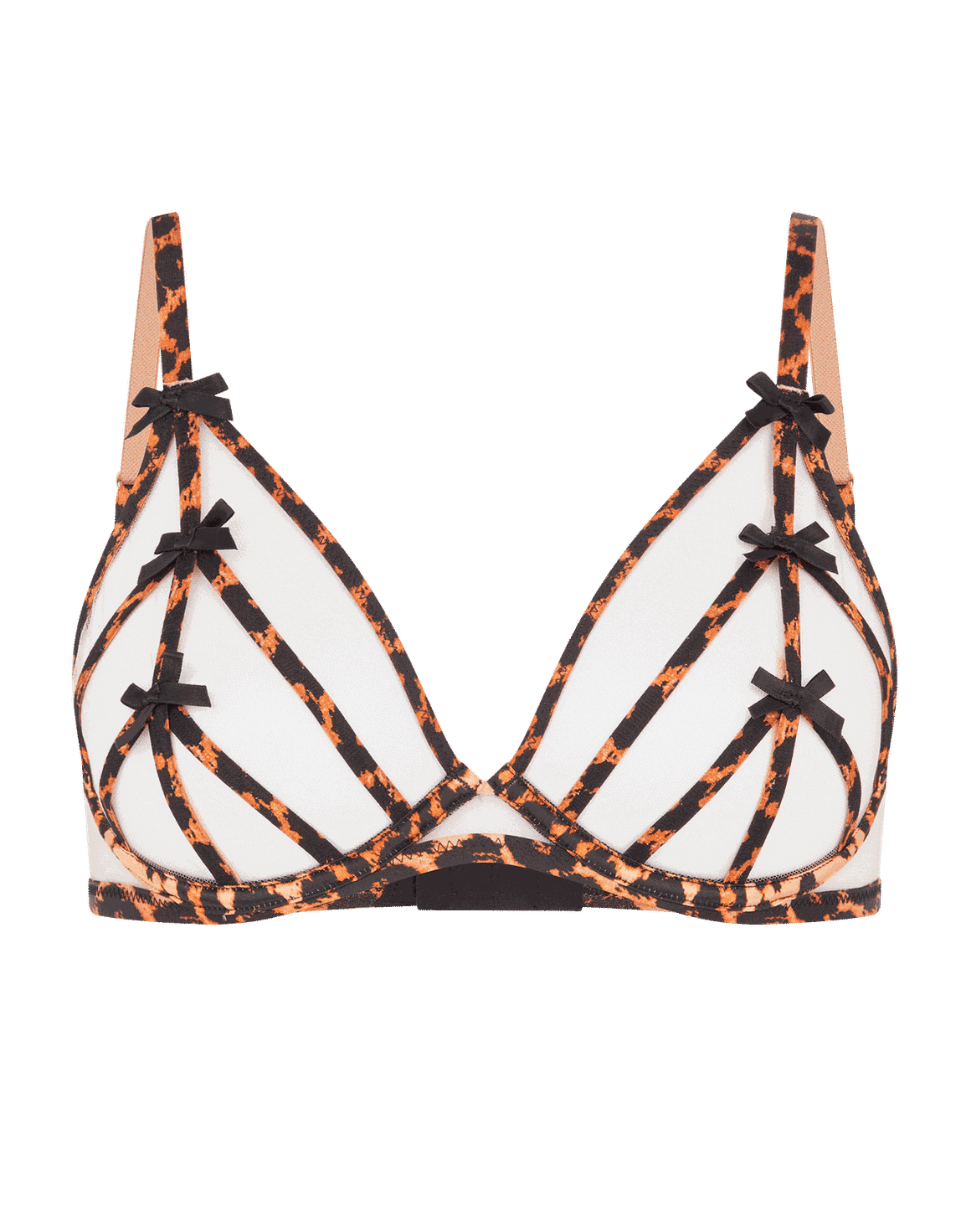 Blair Plunge Underwired Bra Black/Leopard | Agent Provocateur