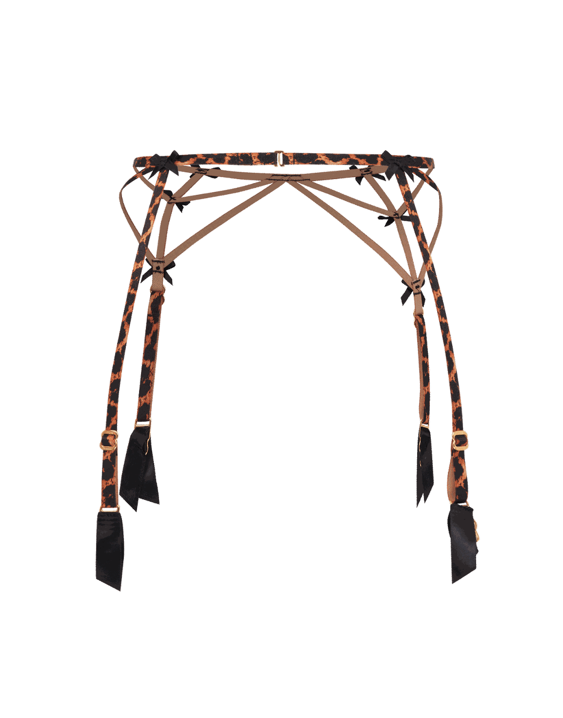 Blair Suspender Black/Leopard | Agent Provocateur
