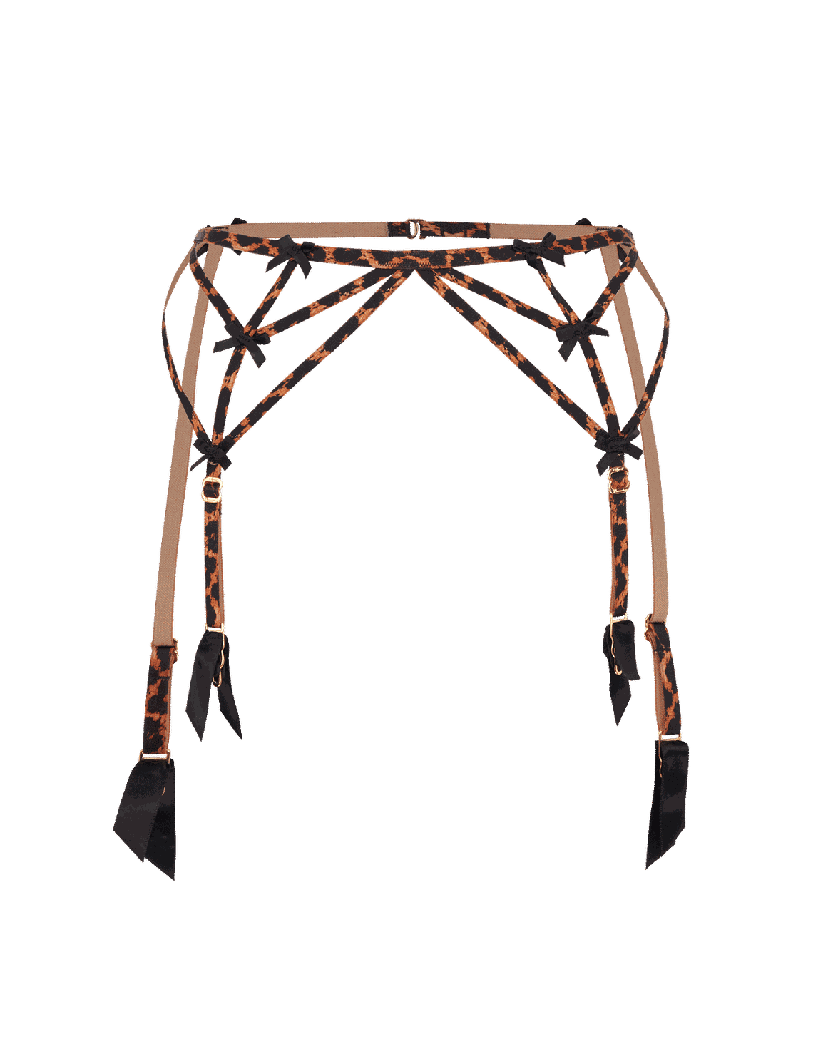 Blair Suspender Black/Leopard | Agent Provocateur