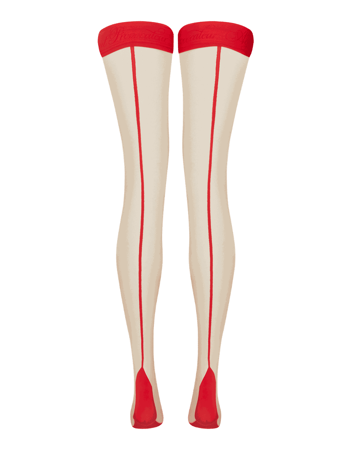 Prezzie Hold Ups Champagne/Red | Agent Provocateur